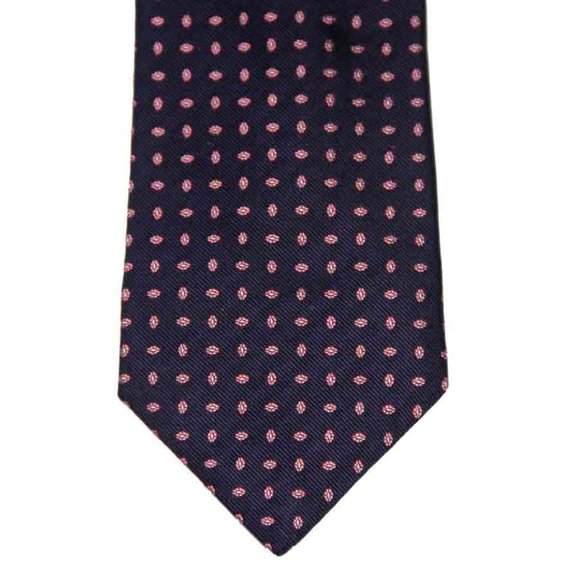Brooks Brothers 346 Silk Tie Floral Navy Blue Pink White Men's - Picture 2 of 2
